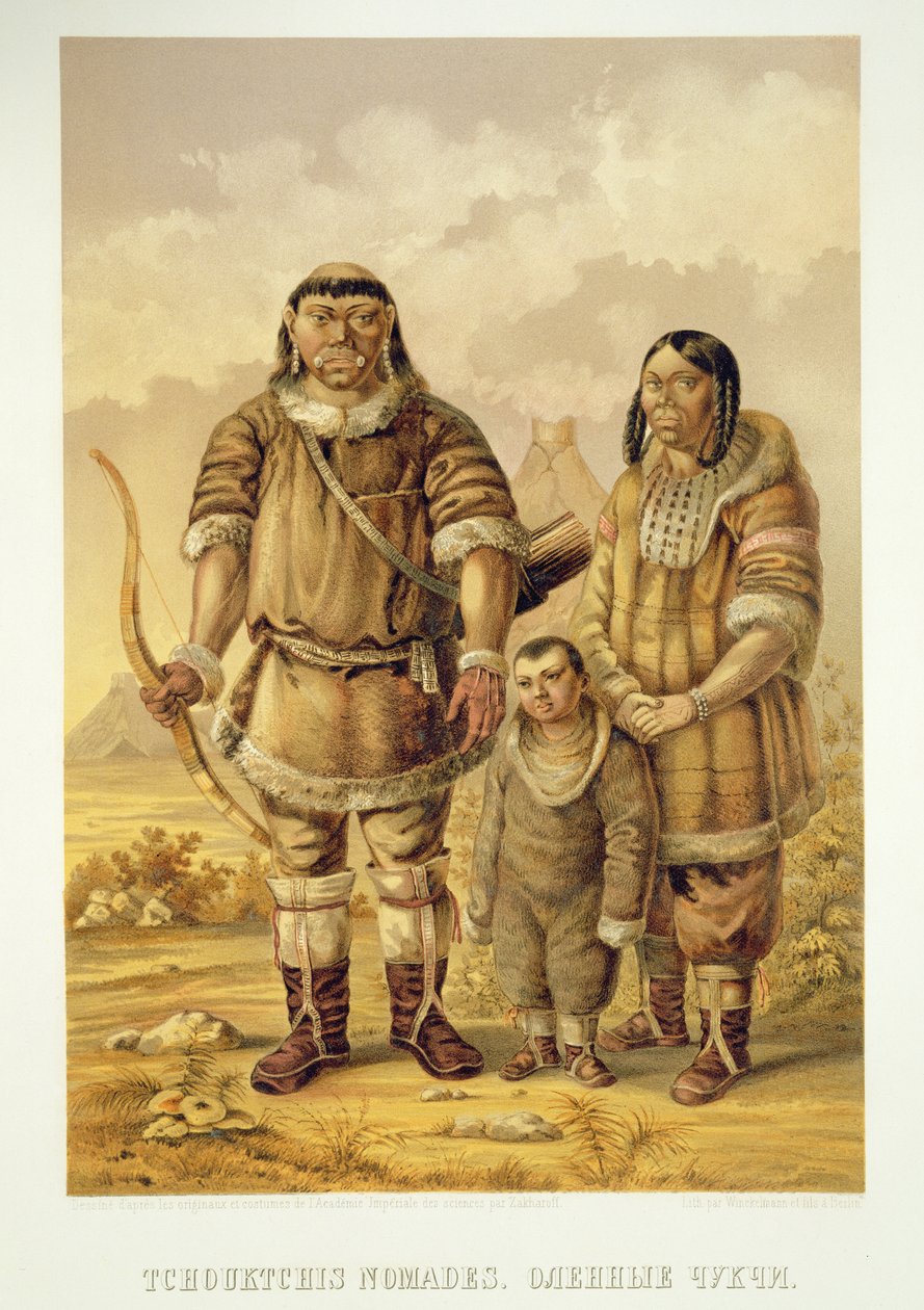 Chukchi Nomads, engraved by Winckelmann and Sons by Zakharov