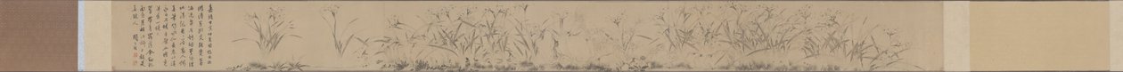 Narcissus Scroll by Zhou Tianqiu
