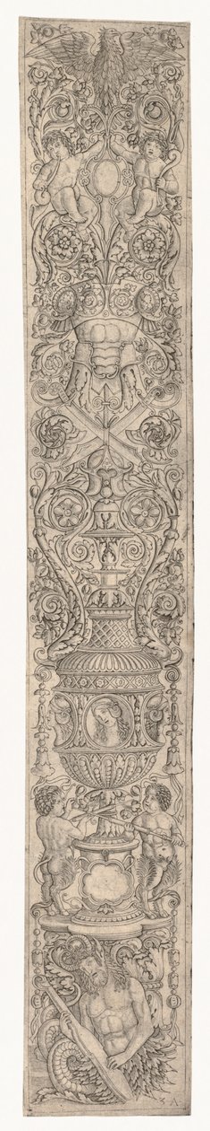 Ornament Panel: Triton and Two Infant Satyrs by Zoan Andrea