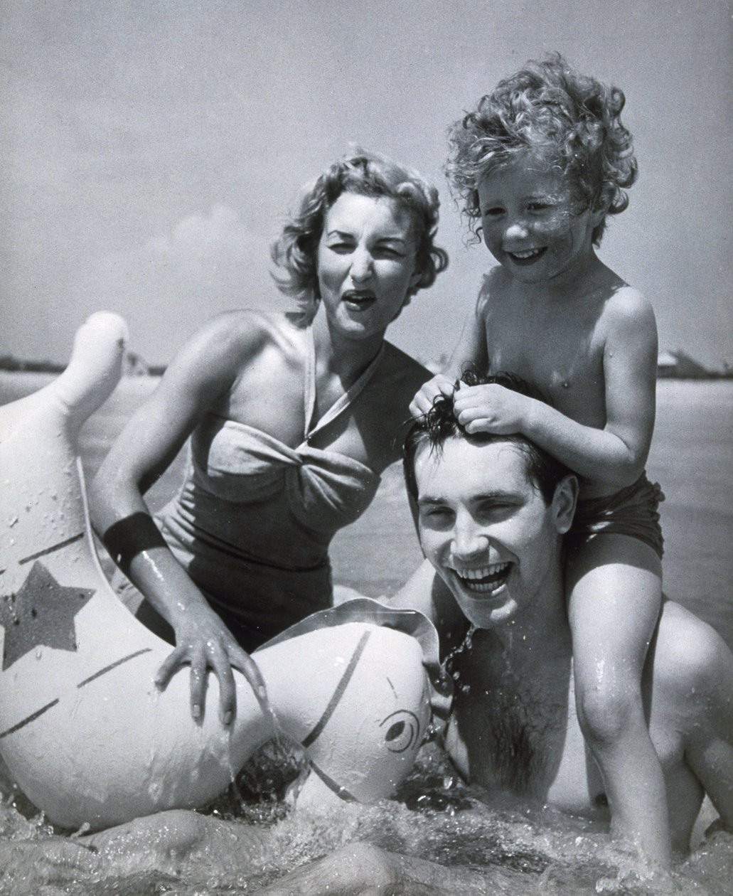 Happy Family at Seaside, c 1937 by Zoltan Glass