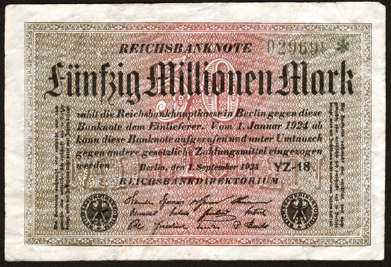 50 Million Mark Banknote, Germany by . .