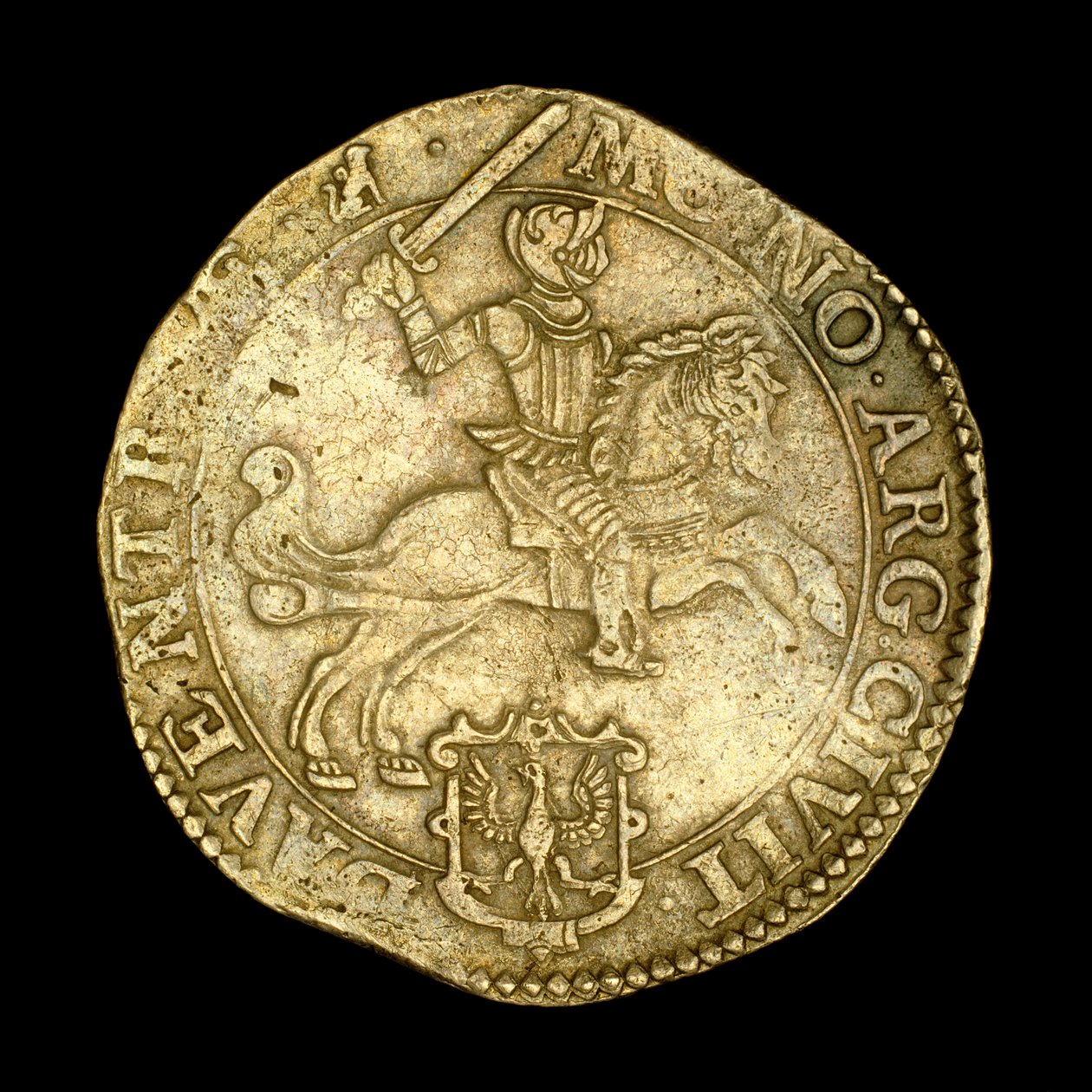 Ancient Coin depicting Knight on Horseback by Hippolyte Lalaise Devéria