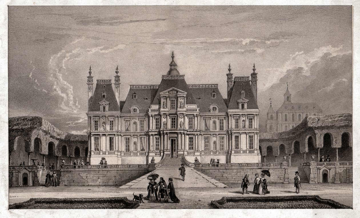 Castle of Maison Lafitte (engraving) by . .