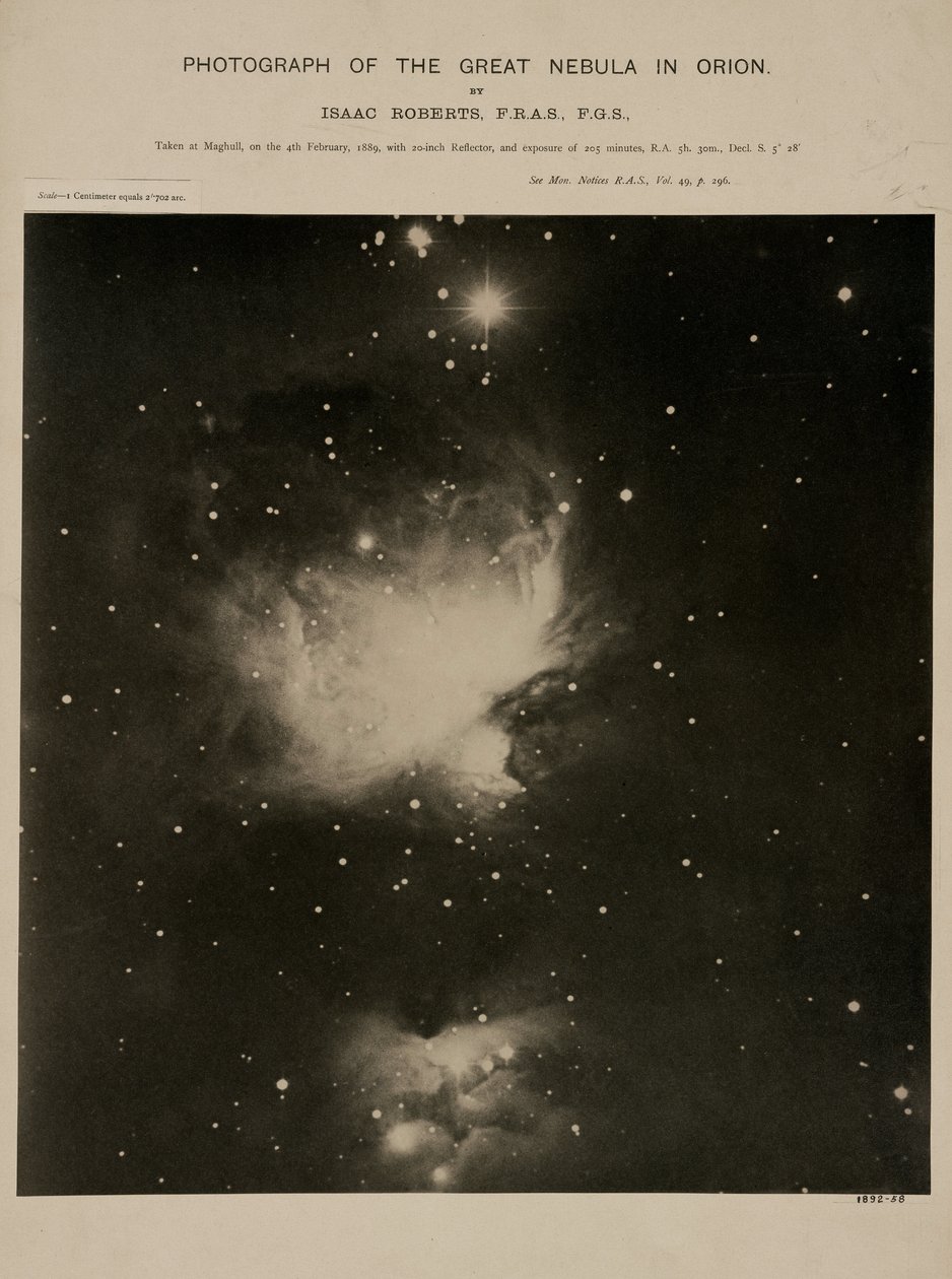 Great Orion Nebula (M42), 4 February 1889 by John Pardon