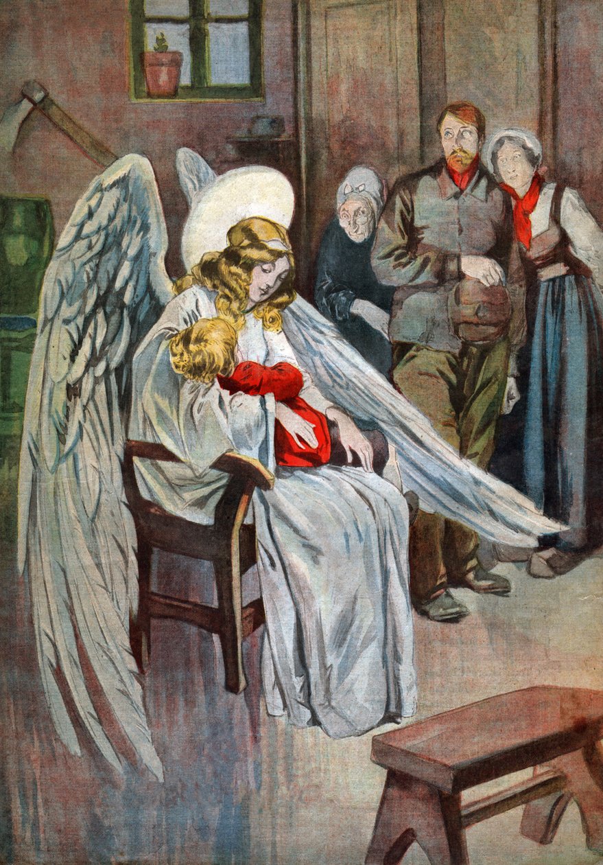 Guardian Angel (engraving) by . .