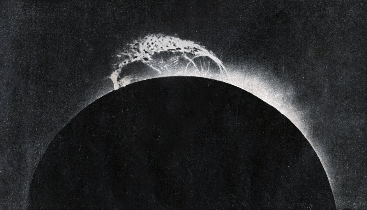 Solar eruption photographed in 1929 (print) by . .