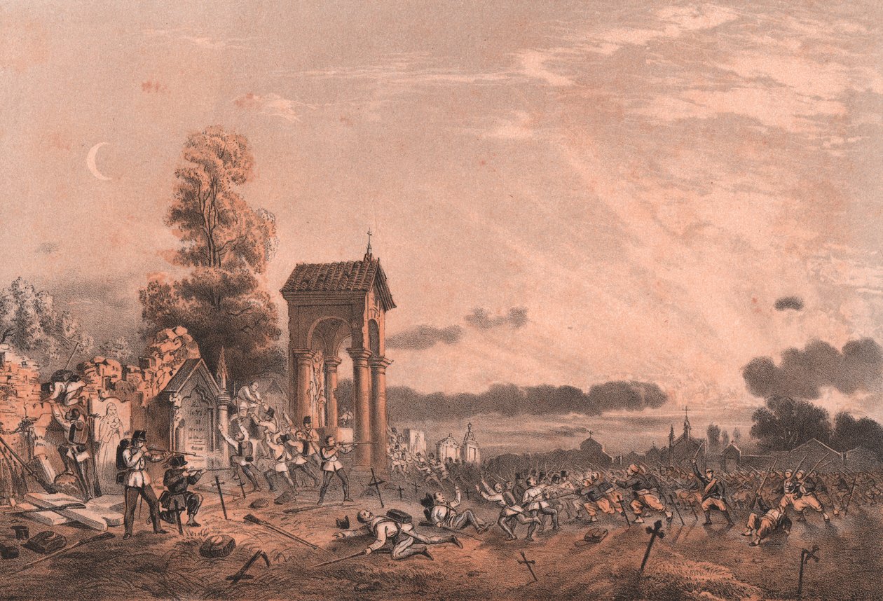 Taking of Magenta cemetery, Lombardy by William Walcutt