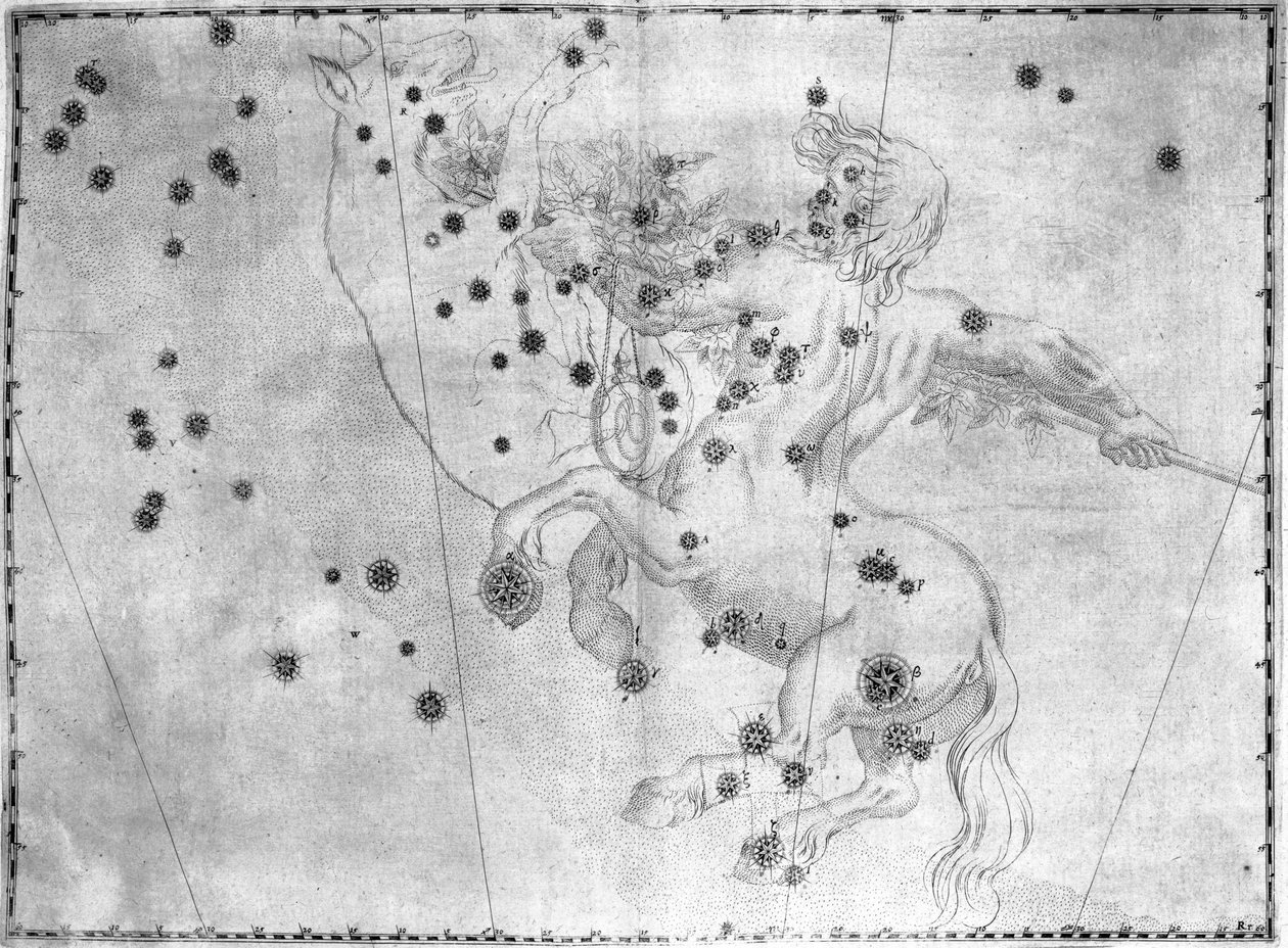 The constellation Centaurus, featuring Alpha Centauri by Frederick (attr. to) Barnard