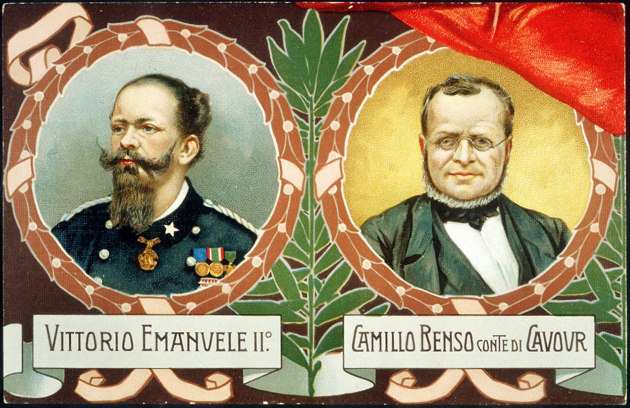 Vittorio Emanuele II and Cavour 1911 by . .