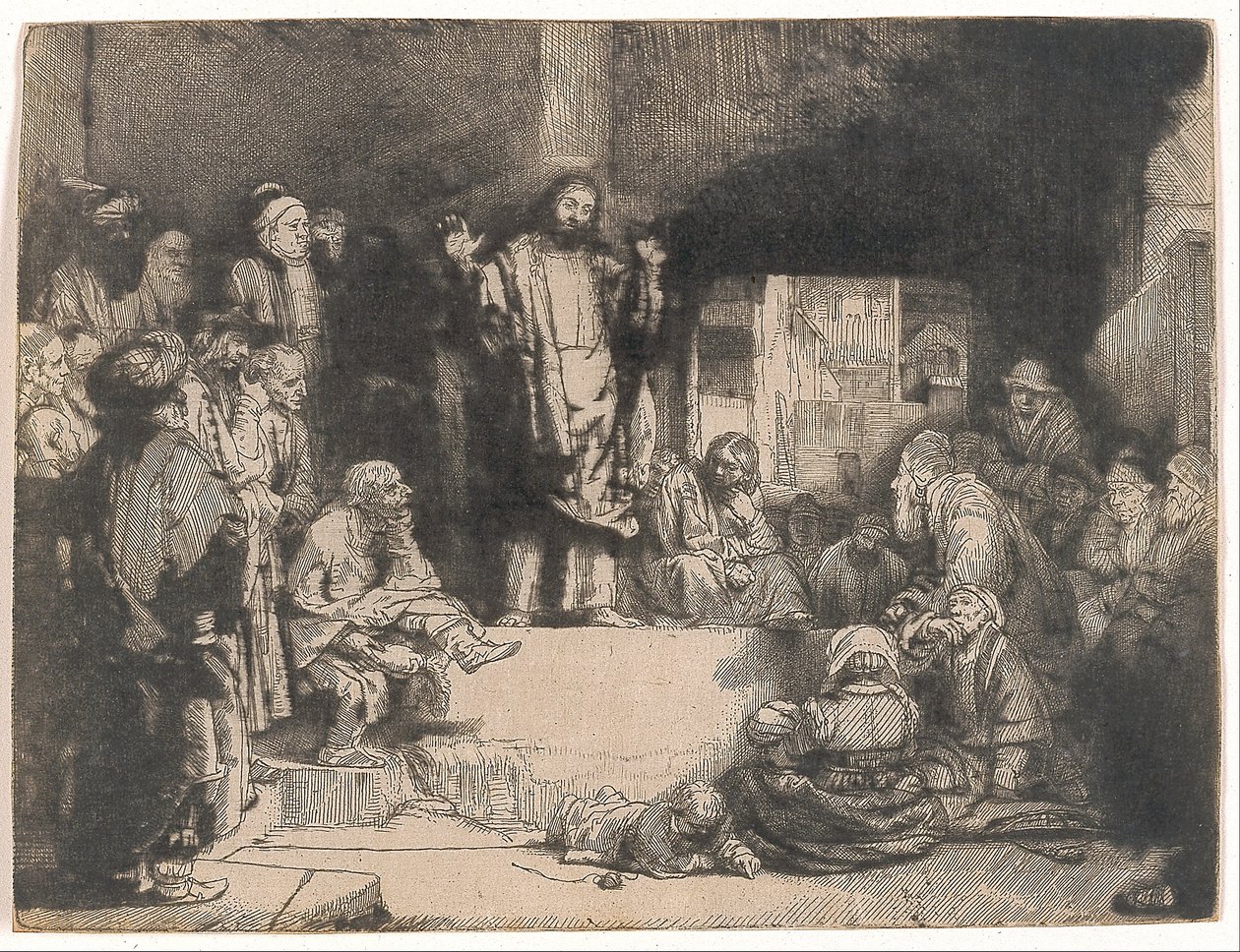 Christ Preaching (La Petite Tombe) by Rembrandt van Rijn