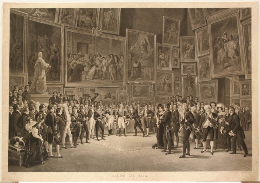 Salon of 1824 by after Francois Joseph Heim