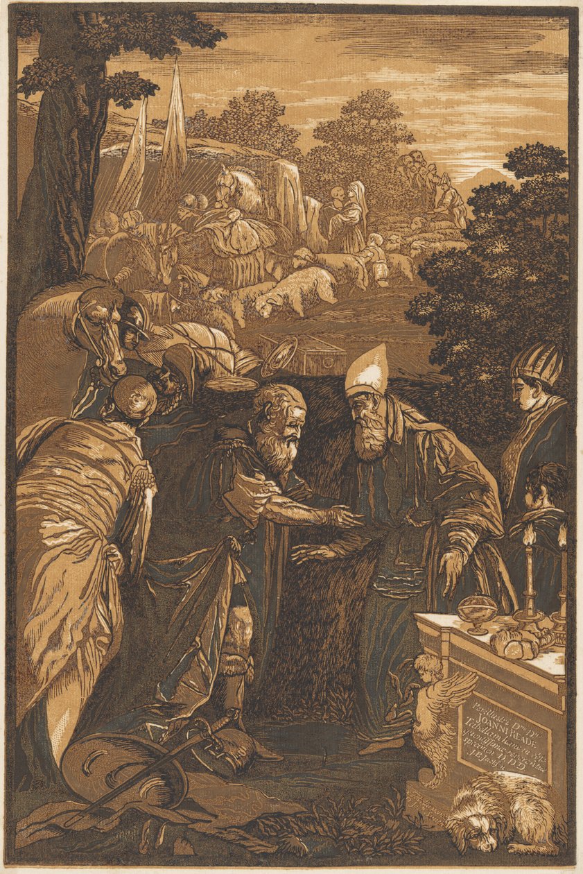 Melchizedek Blessing Abraham by after Francesco Bassano II John Baptist Jackson