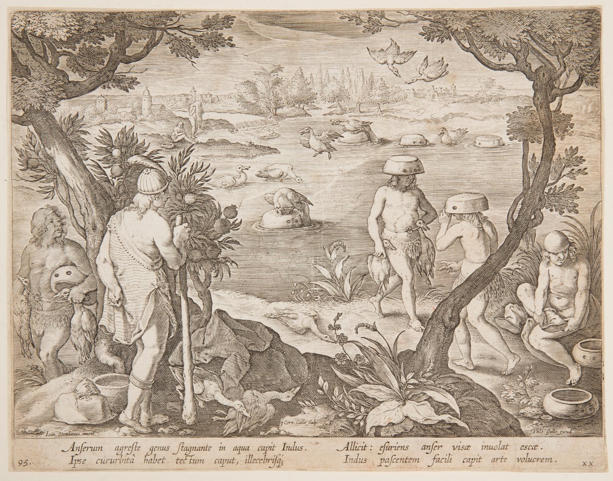 Catching Geese by after Jan van der Straet, called Stradanus