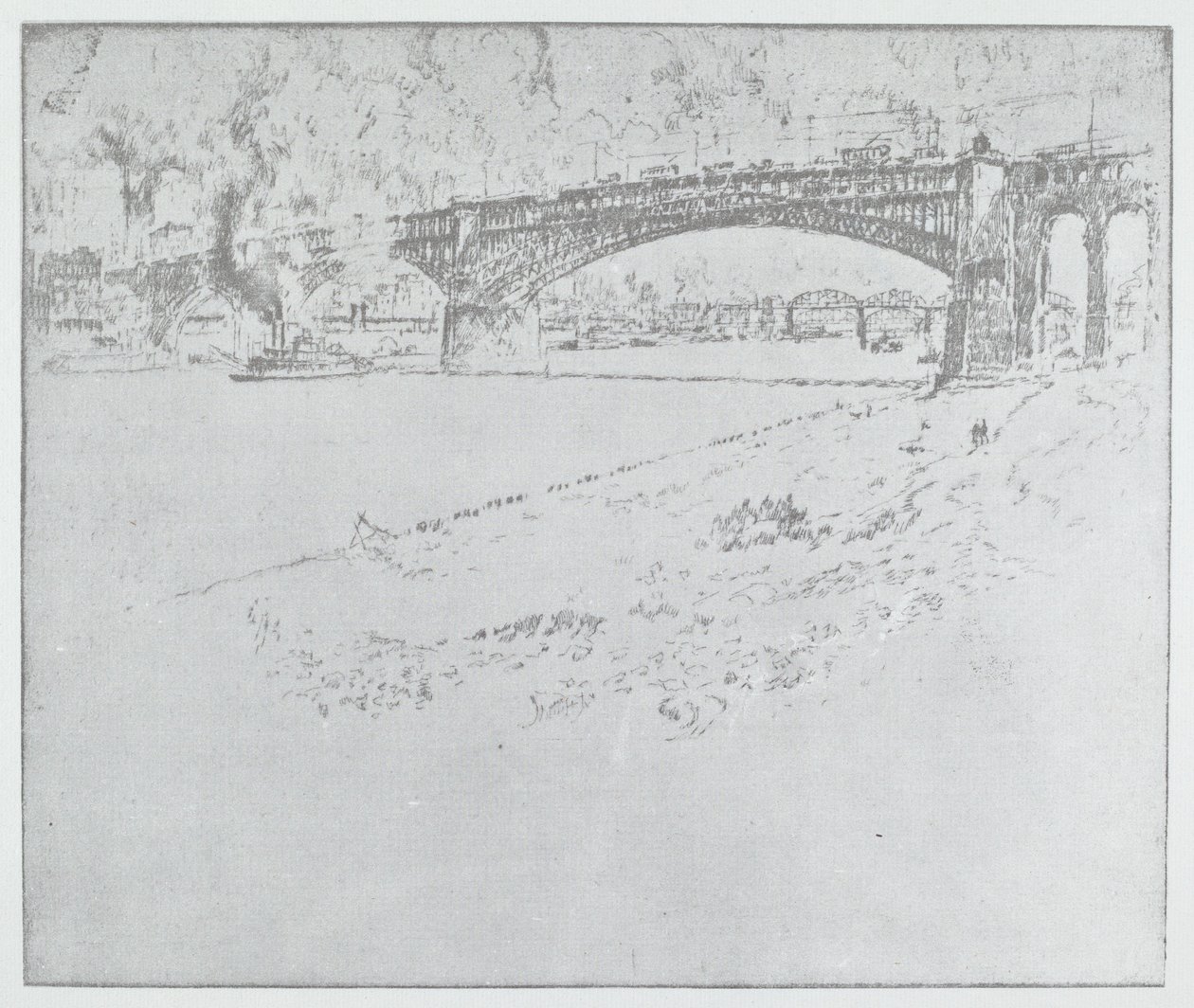 The Eads Bridge, St. Louis by after Joseph Pennell