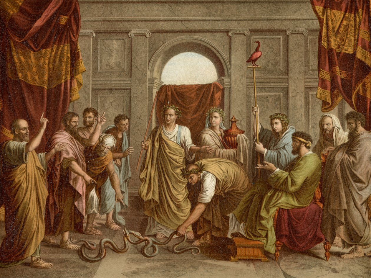 The Snake Miracle by after Nicolas Poussin