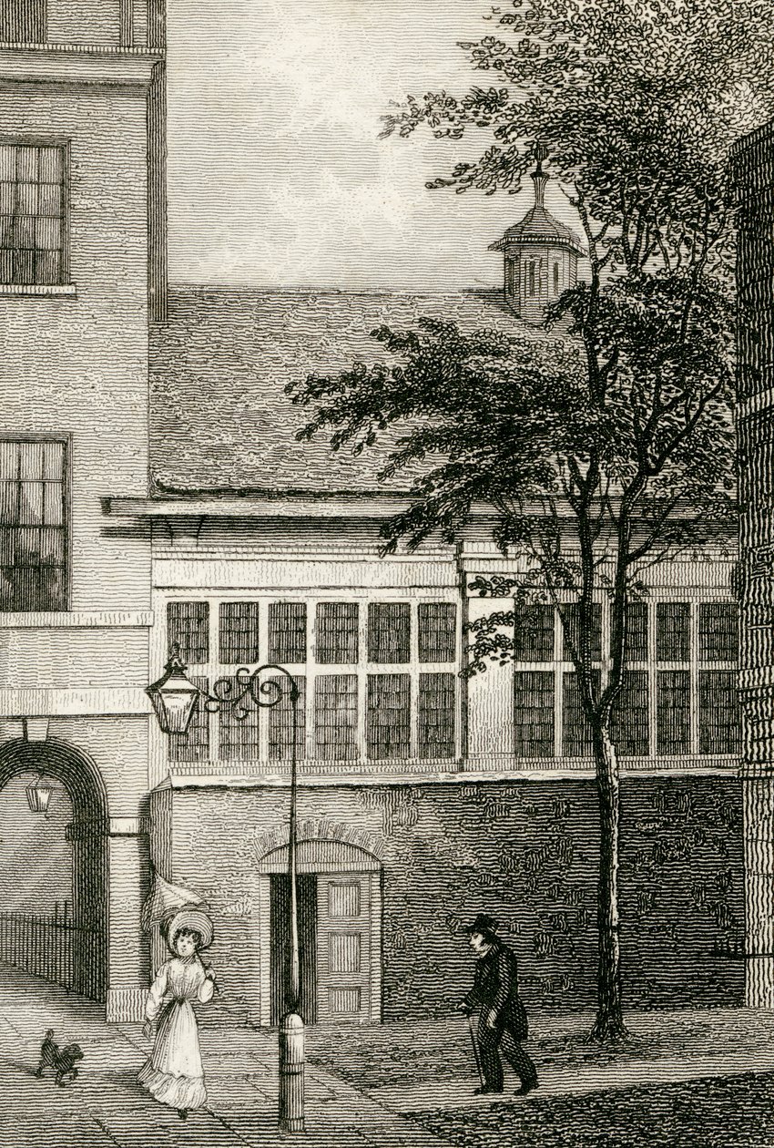 Barnards Inn Hall, 1830 by Thomas Hosmer after Shepherd