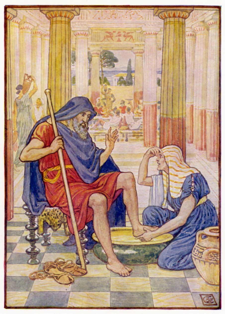 Yea, verily, thou art Odysseus by after Walter Crane