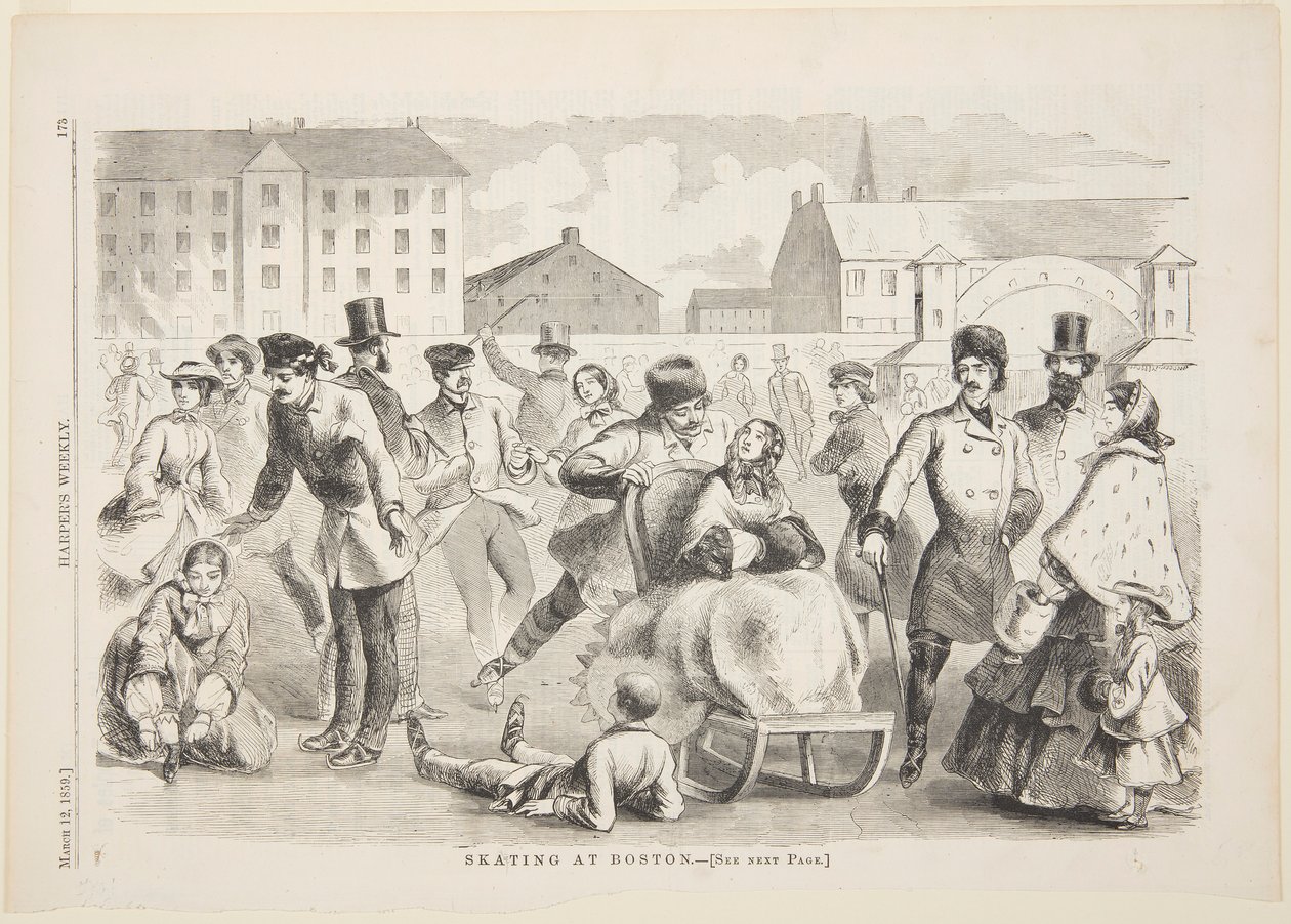 Skating at Boston by after Winslow Homer