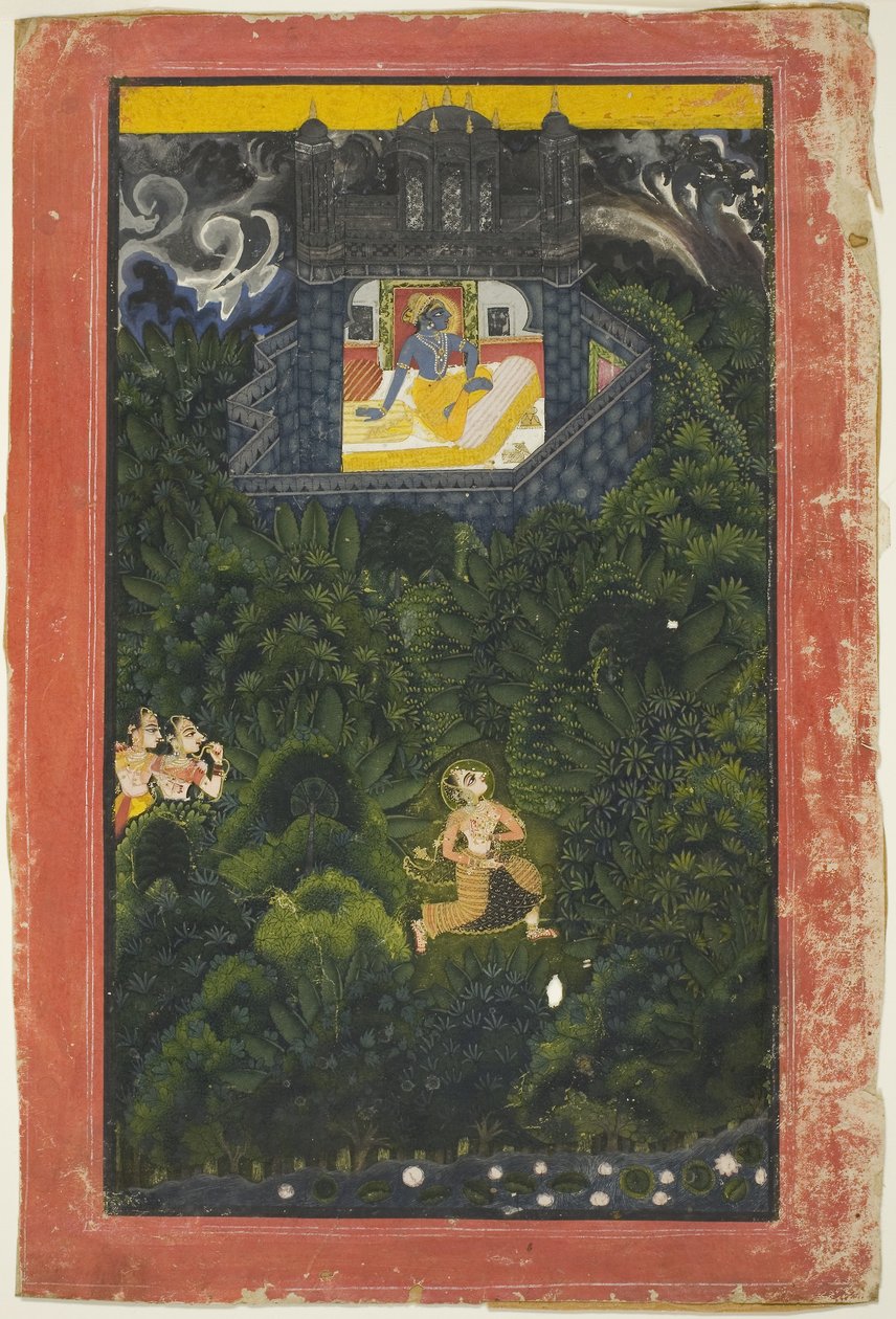 Abhisarika Nayika (Heroine Running to Meet Her Lover) by anonymous 
