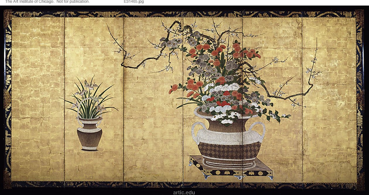 Baskets with Flowers of the Four Seasons by anonymous 