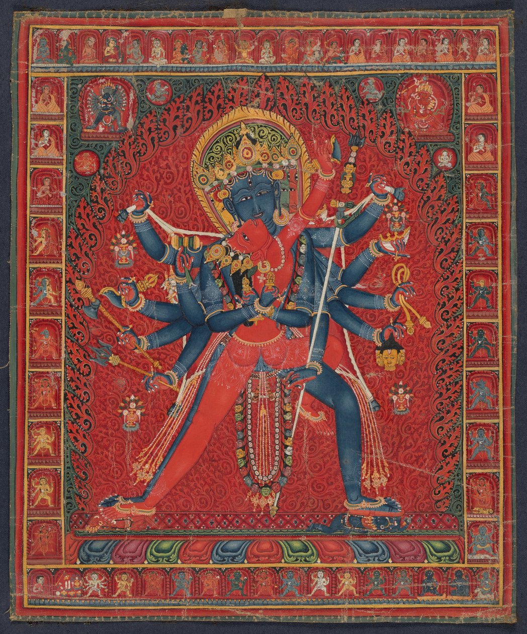 Chakrasamvara and Consort Vajravarahi by anonymous 