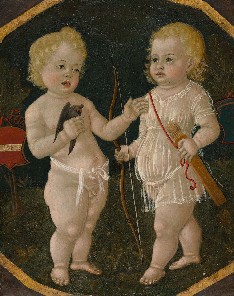 Two Putti by anonymous 