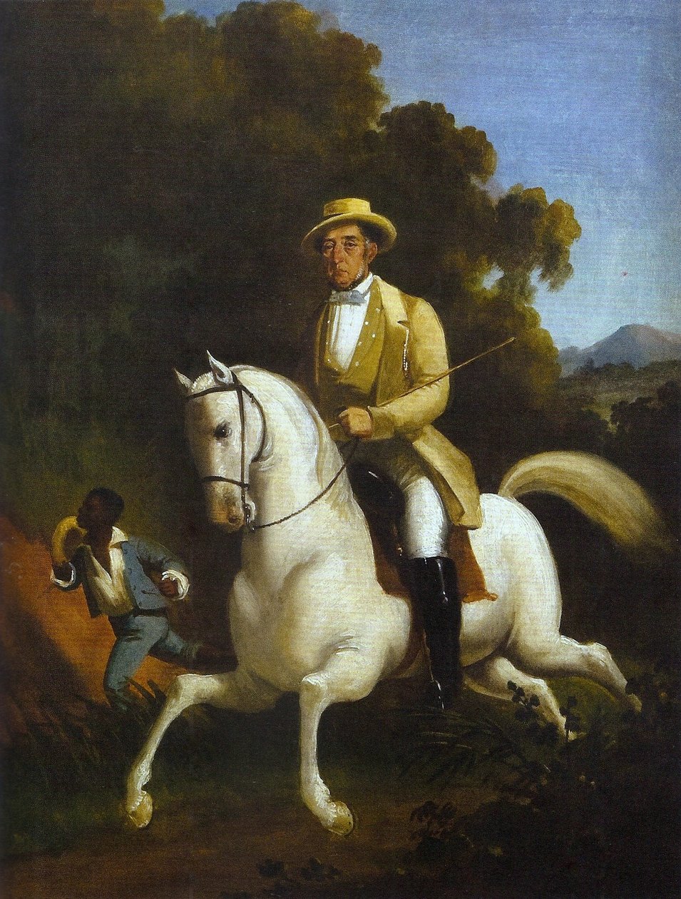 Equestrian Portrait of the Viscount of Rio Preto with His Page by Jules Le Chevrel