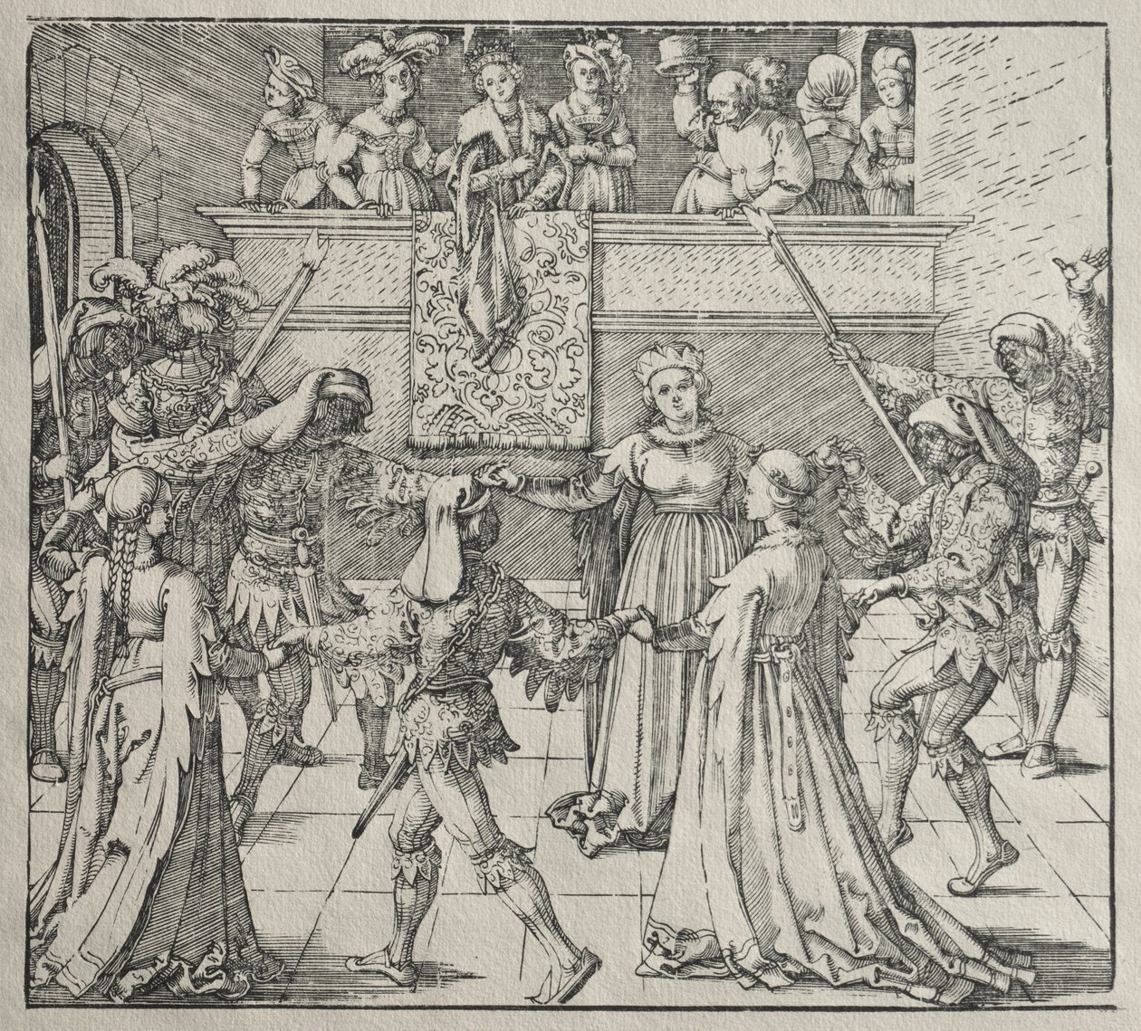 The Masquerade by attributed to Albrecht Dürer