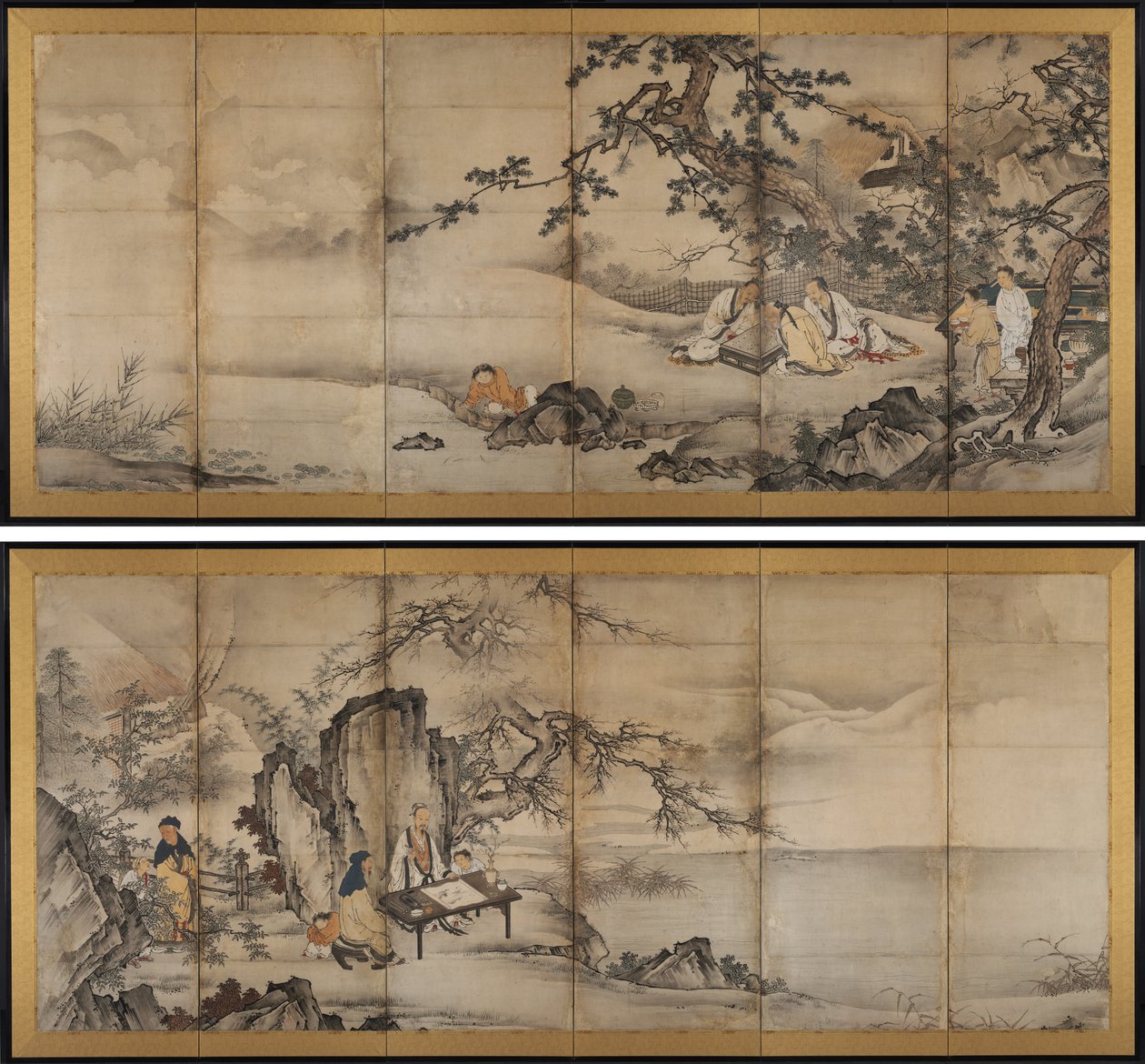 The Four Accomplishments by attributed to Kano Shōei