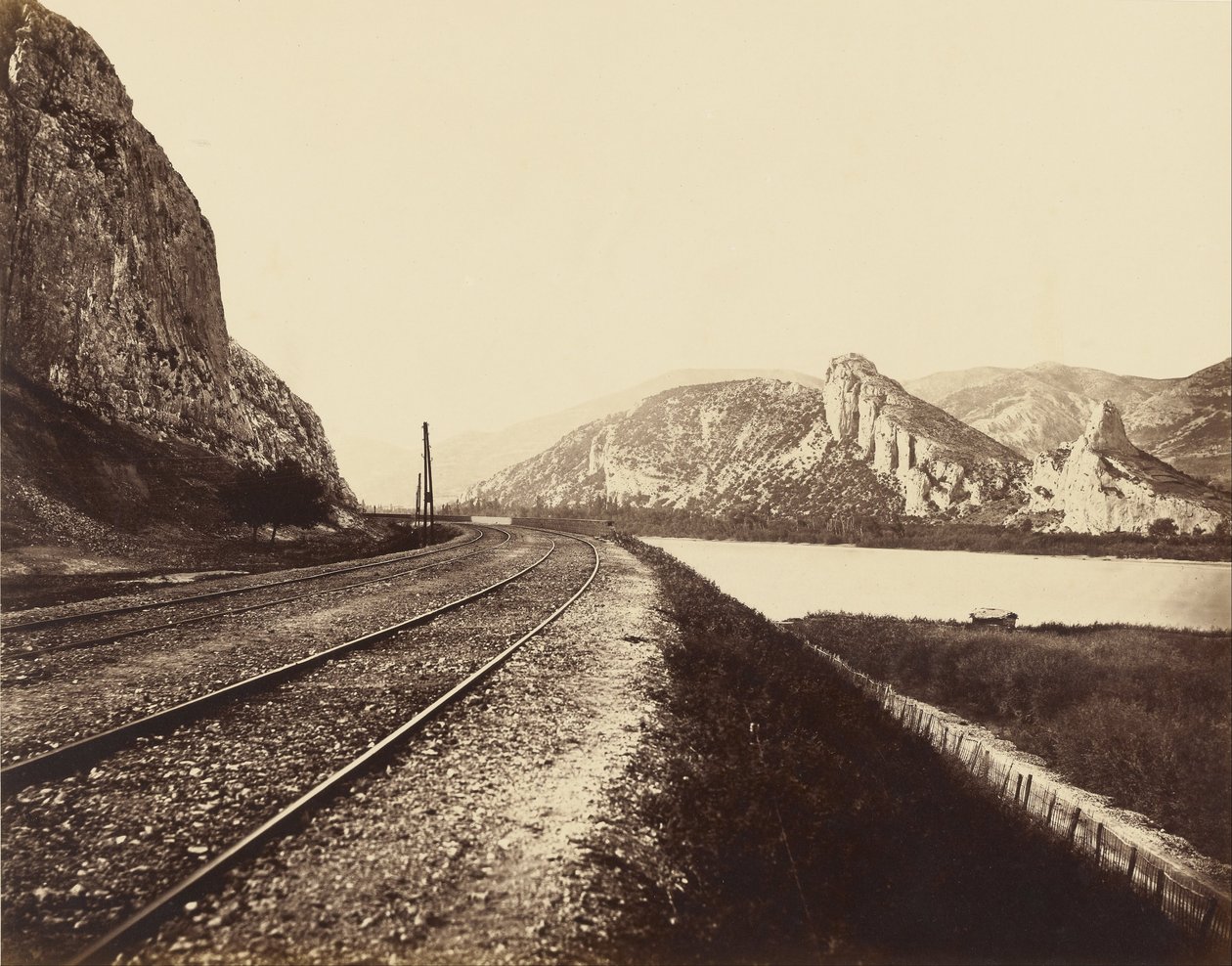 Entrance to the Donzère Pass by Edouard Denis Baldus