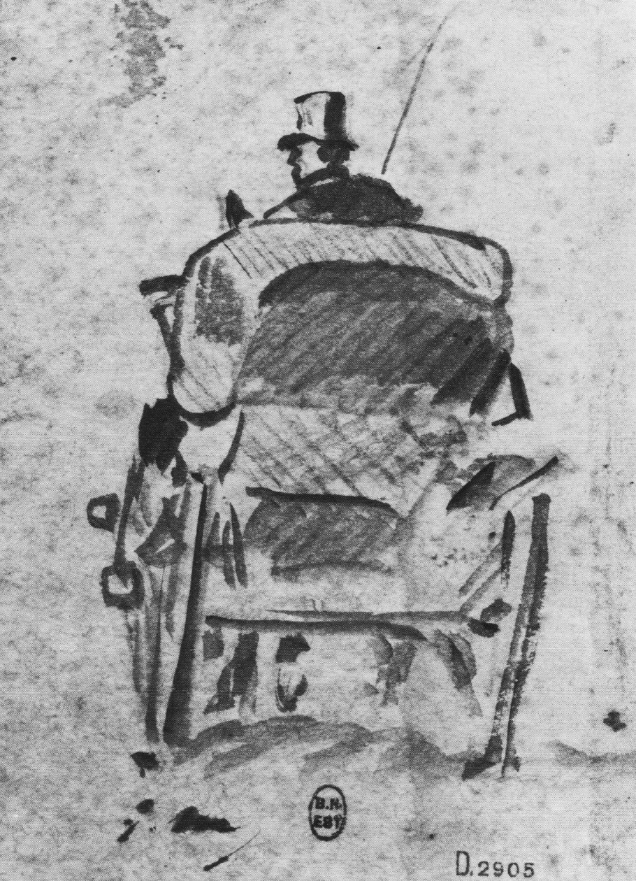 The Cab Seen from Behind by Édouard Manet