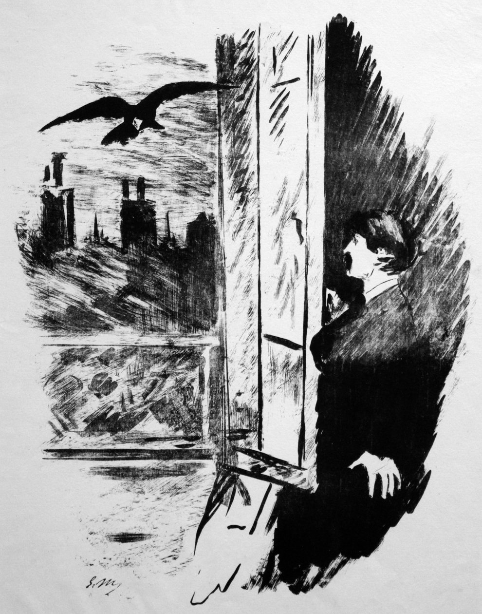 The Raven by Édouard Manet