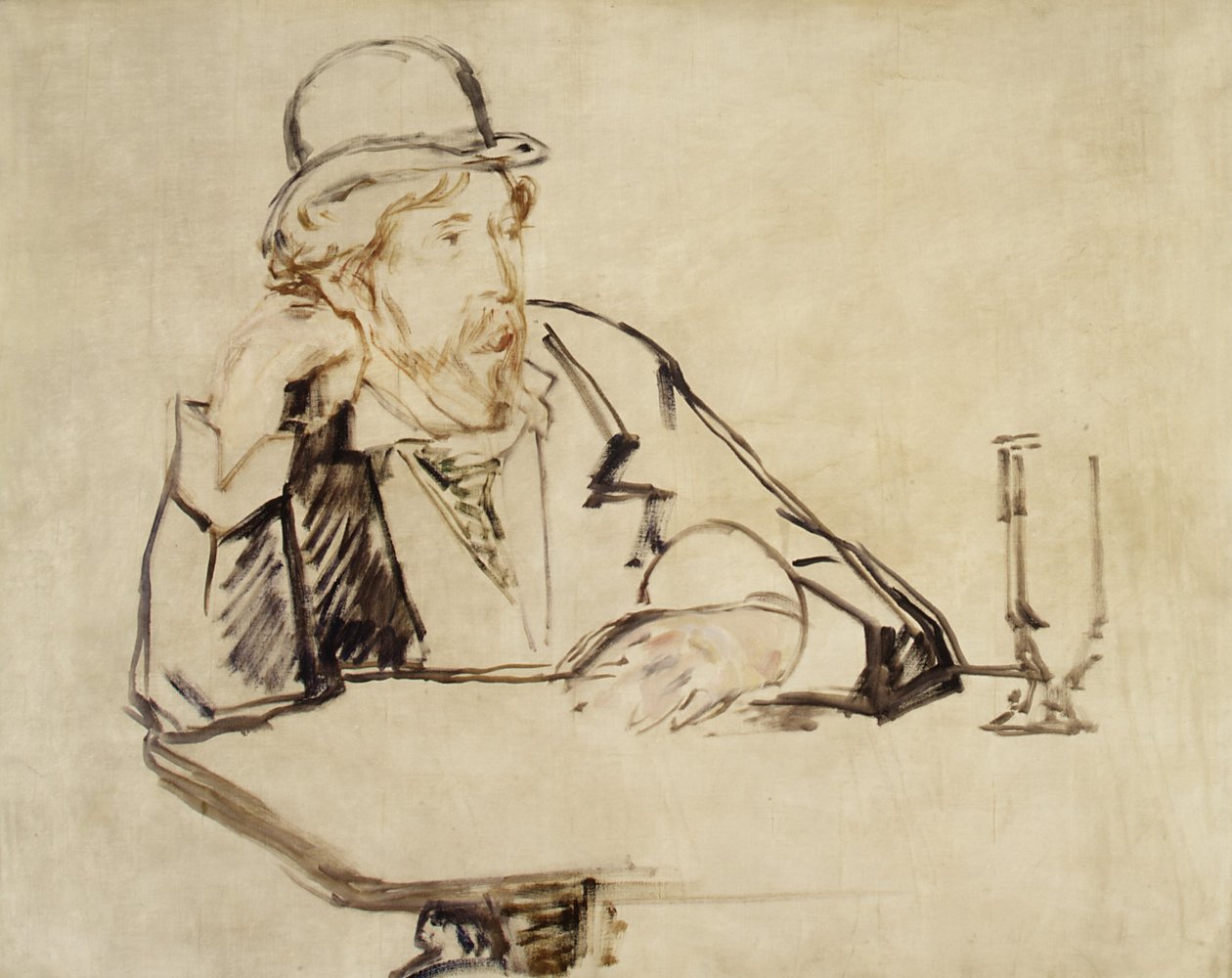 George Moore at a Café by Édouard Manet