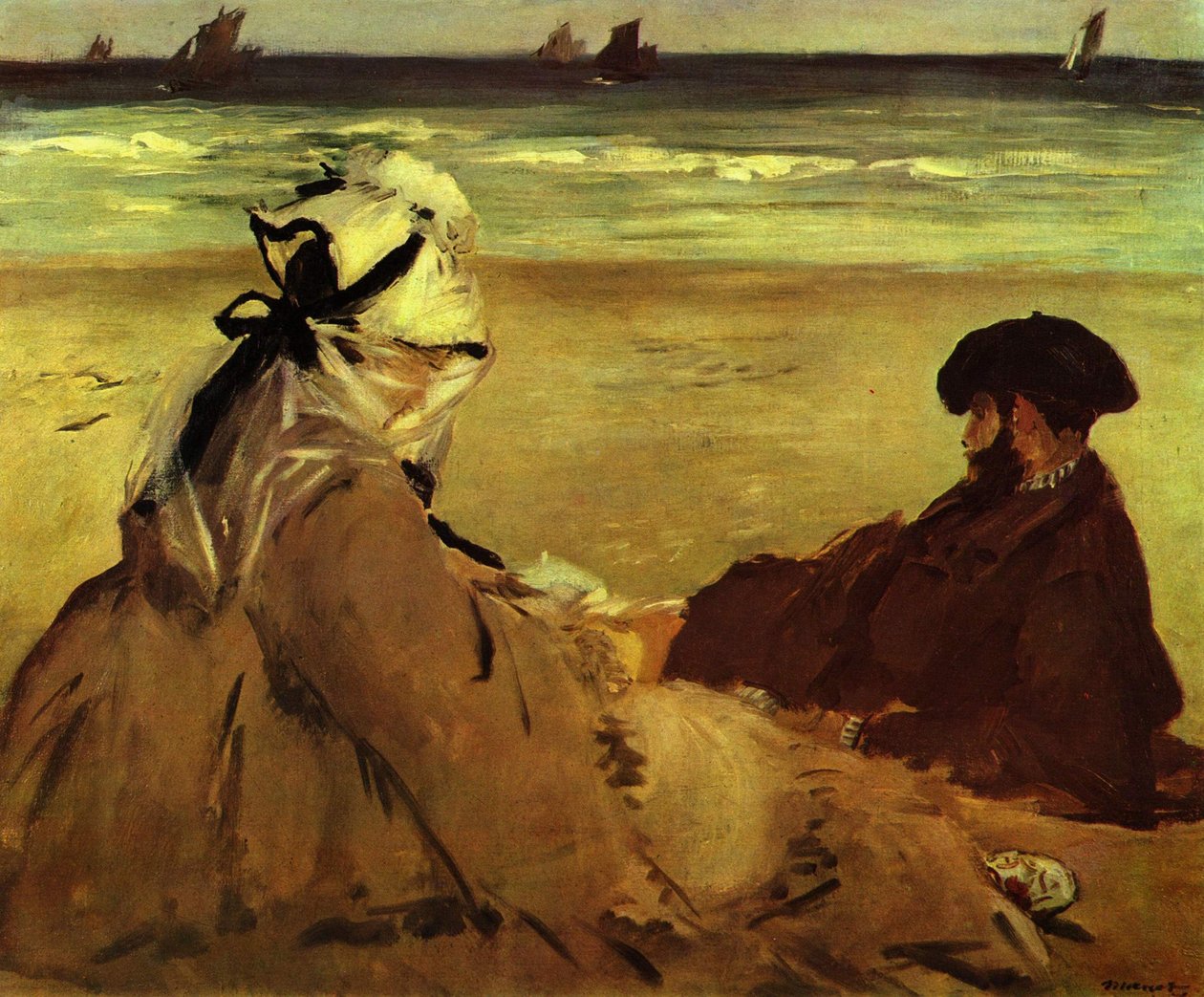 On the Beach by Édouard Manet