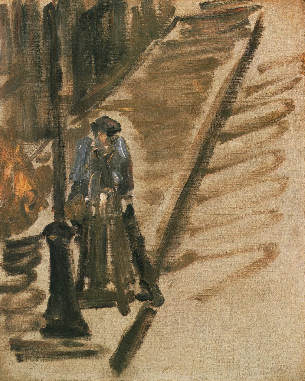 Rue Mosnier with Knife Grinder by Édouard Manet