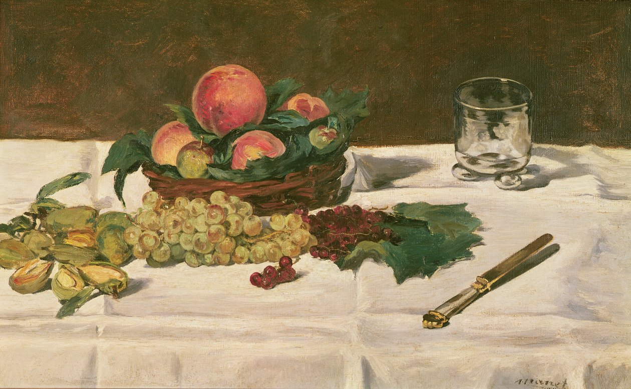 Still Life: Fruit on a Table, 1864 by Édouard Manet