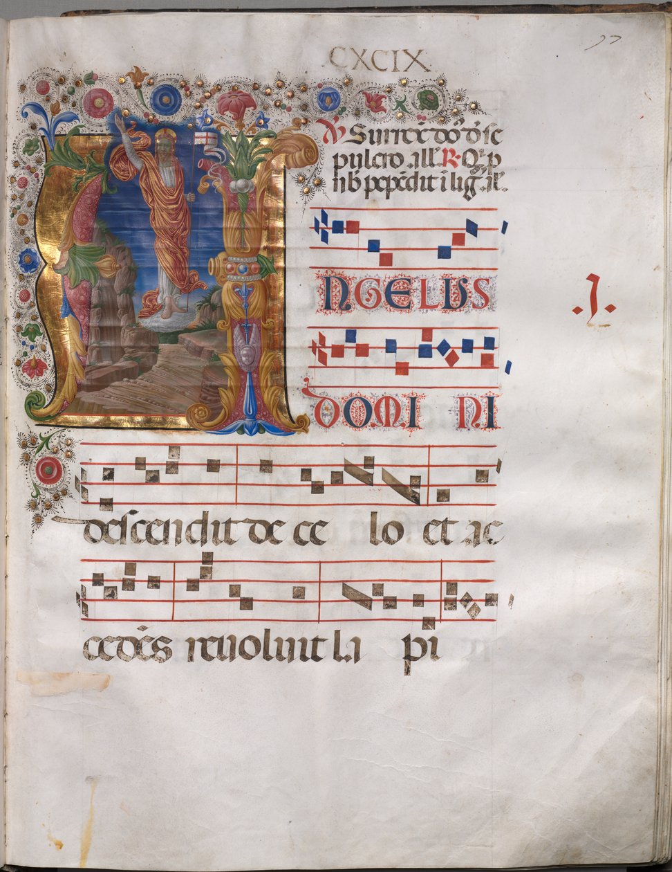 Antiphonary: Initial A, Resurrection by follower of Girolamo da Cremona