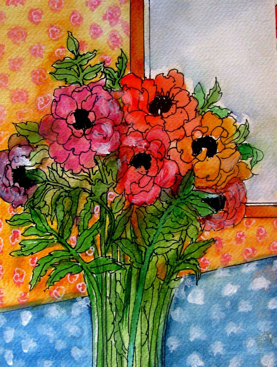 Flowers in Vase by linda arthurs