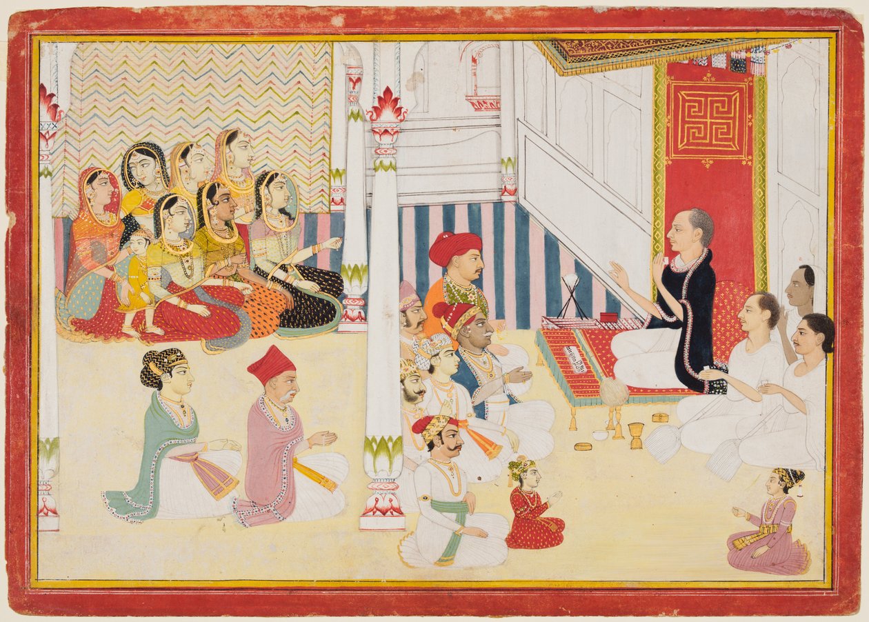 Svetambara Jain Teacher Giving Instruction by possibly by Sahib Ram
