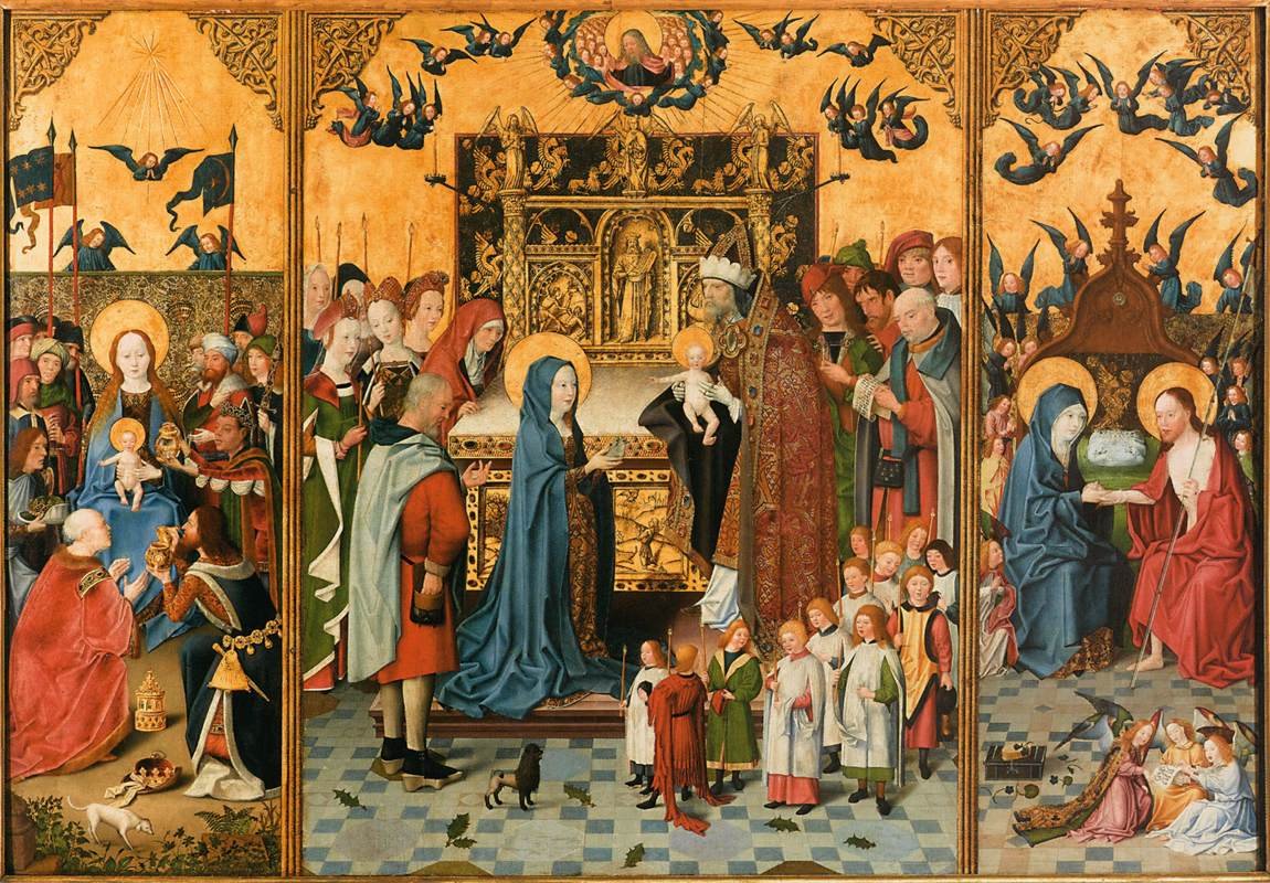 Altarpiece of the Seven Joys of Mary by Unbekannt Unbekannt