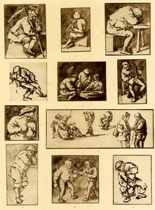 Pen sketches of tavern scenes