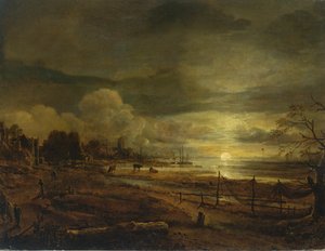 Canal at Moonrise