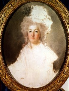 Unfinished portrait of Marie-Antoinette (1774-92) 1770-1819 (pastel on  paper)