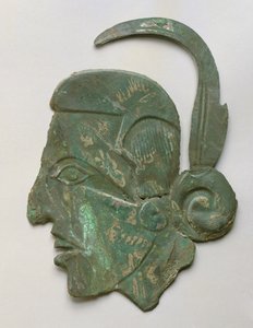Repousse male profile, Caddoan, Spiro, 1200-1350