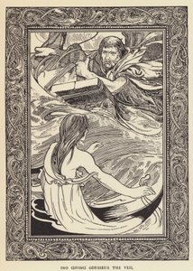 Ino giving Odysseus the veil