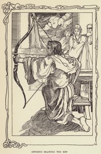 Odysseus drawing the bow