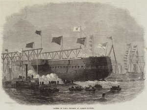 Launch of HMS Triumph at Jarrow-on-Tyne