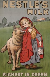 Poster advertising Nestles milk, 1900