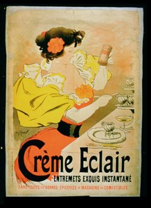 Poster advertising Creme Eclair Instant Dessert