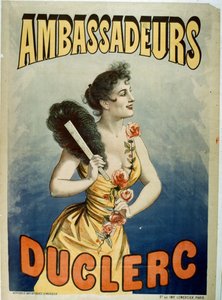 Poster advertising Duclerc at Les Ambassadeurs